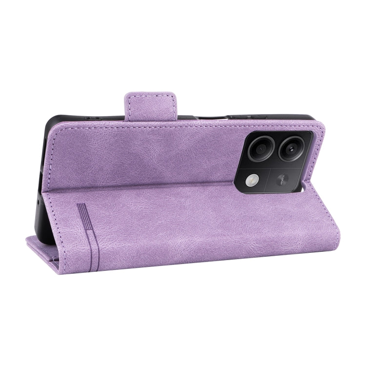 For Xiaomi Redmi Note 13 5G Magnetic Clasp Leather Phone Case(Purple) - Xiaomi Cases by buy2fix | Online Shopping UK | buy2fix