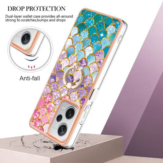 For Xiaomi Redmi Note 12 Pro+ Global Electroplating IMD TPU Phone Case with Ring(Colorful Scales) by buy2fix