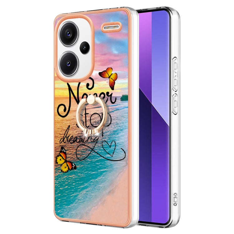 For Xiaomi Redmi Note 13 Pro+ 5G Electroplating IMD TPU Phone Case with Ring(Dream Butterfly) - Xiaomi Cases by buy2fix | Online Shopping UK | buy2fix