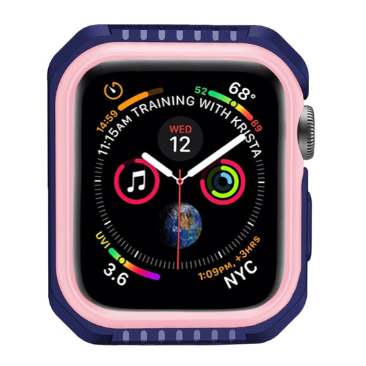 For Apple Watch Series 6 & SE & 5 & 4 44mm Shockproof Two Color Protective Case(Blue Pink) by buy2fix