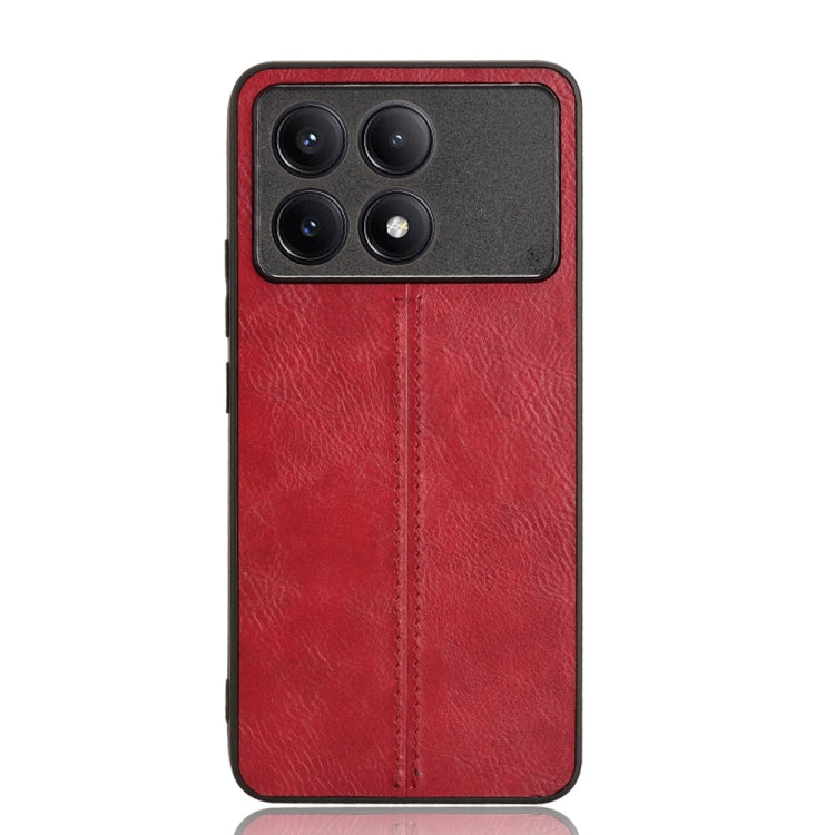 For Xiaomi Redmi K70 / K70 Pro Sewing Cow Pattern Skin PC + PU + TPU Phone Case(Red) - Xiaomi Cases by buy2fix | Online Shopping UK | buy2fix