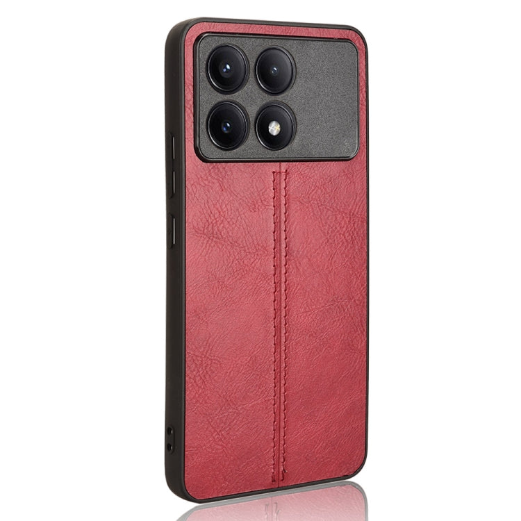 For Xiaomi Redmi K70 / K70 Pro Sewing Cow Pattern Skin PC + PU + TPU Phone Case(Red) - Xiaomi Cases by buy2fix | Online Shopping UK | buy2fix