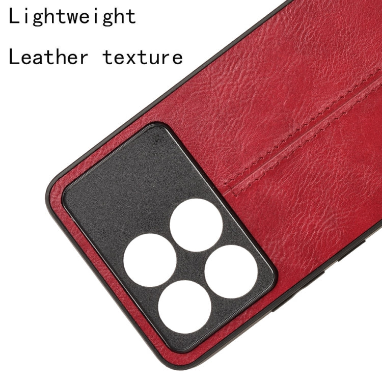 For Xiaomi Redmi K70 / K70 Pro Sewing Cow Pattern Skin PC + PU + TPU Phone Case(Red) - Xiaomi Cases by buy2fix | Online Shopping UK | buy2fix