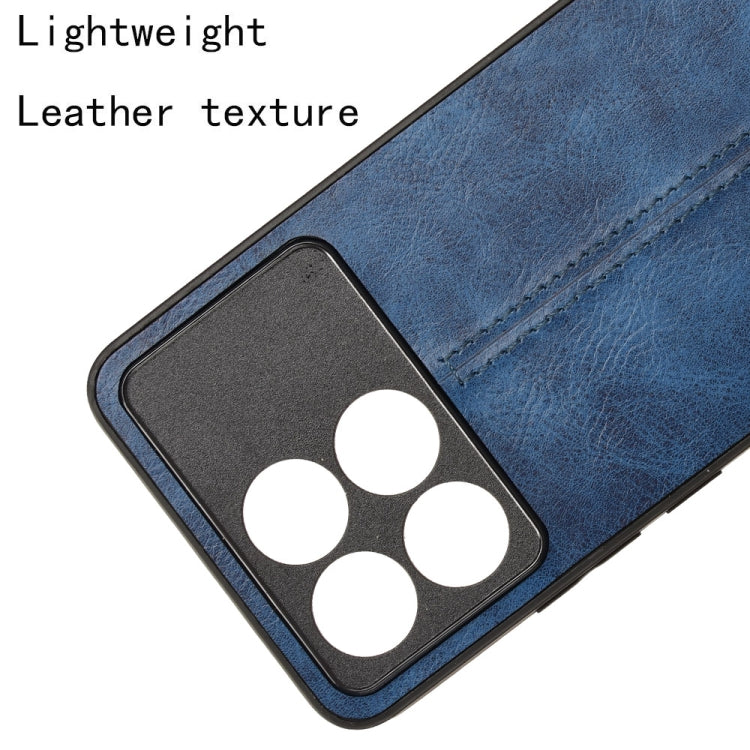 For Xiaomi Redmi K70 / K70 Pro Sewing Cow Pattern Skin PC + PU + TPU Phone Case(Blue) - Xiaomi Cases by buy2fix | Online Shopping UK | buy2fix