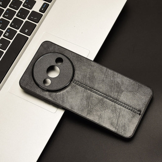 For Xiaomi Redmi A3 Sewing Cow Pattern Skin PC + PU + TPU Phone Case(Black) by buy2fix