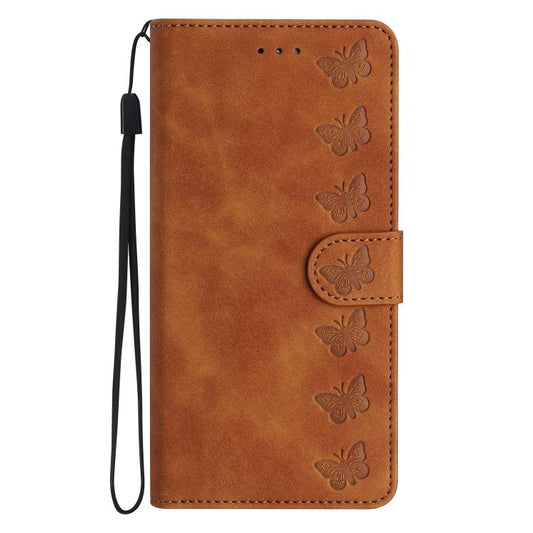 For iPhone Air Seven Butterflies Embossed Leather Phone Case(Brown) - iPhone Air Cases by buy2fix | Online Shopping UK | buy2fix