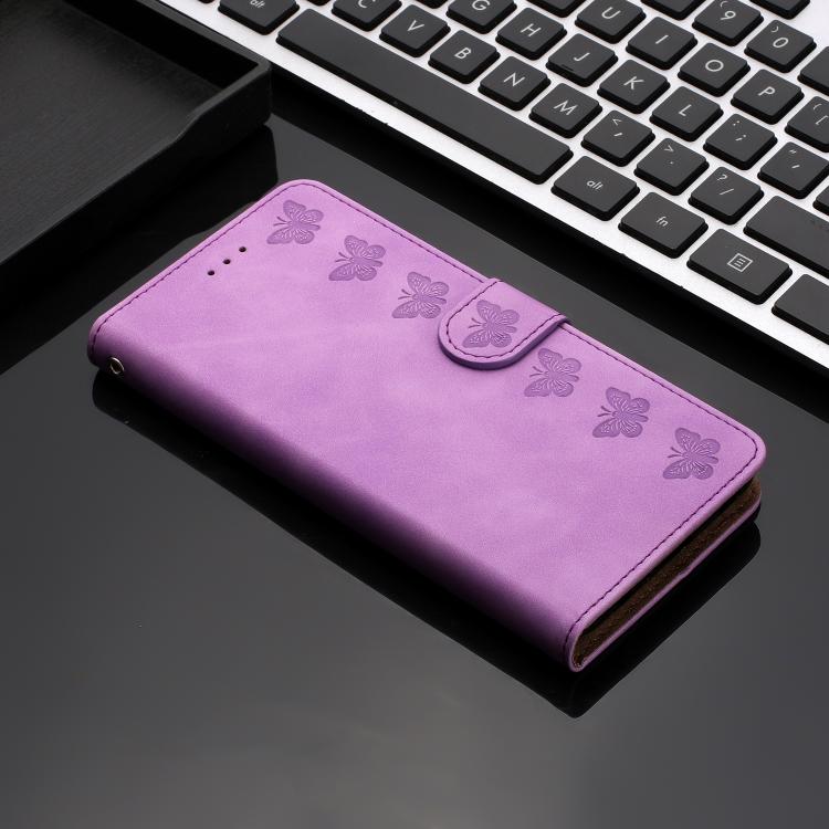 For iPhone Air Seven Butterflies Embossed Leather Phone Case(Purple) - iPhone Air Cases by buy2fix | Online Shopping UK | buy2fix