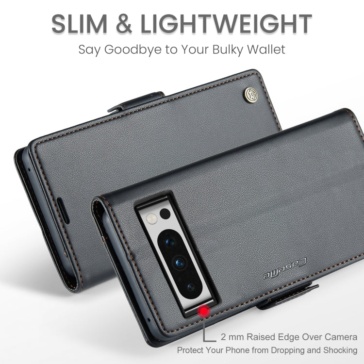 For Google Pixel 8 Pro CaseMe 023 Butterfly Buckle Litchi Texture RFID Anti-theft Leather Phone Case(Black) - Google Cases by CaseMe | Online Shopping UK | buy2fix