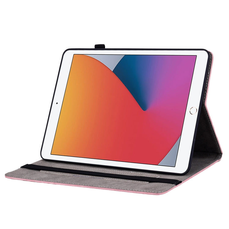 For iPad 10.2 2021 / Air 10.5 2019 Butterfly Rose Embossed Leather Smart Tablet Case(Pink) - iPad 10.2 Cases by buy2fix | Online Shopping UK | buy2fix