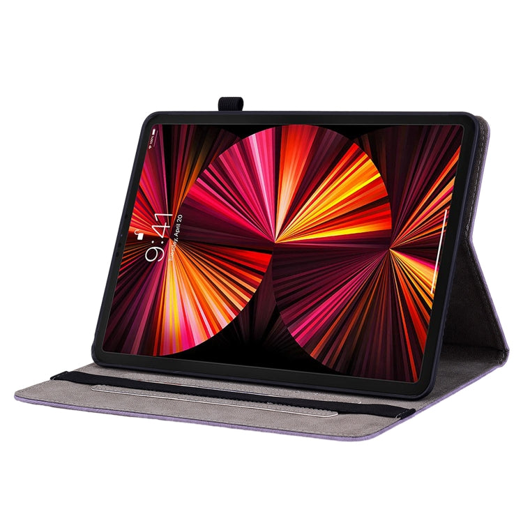 For iPad Pro 11 2021 / Air 4 2020 Butterfly Rose Embossed Leather Smart Tablet Case(Purple) - iPad Pro 11 (2022/2021) Cases by buy2fix | Online Shopping UK | buy2fix