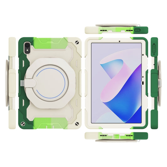 For Huawei MatePad 11 2023 Armor Contrast Color Silicone + PC Tablet Case(Colorful Green) - Huawei by buy2fix | Online Shopping UK | buy2fix