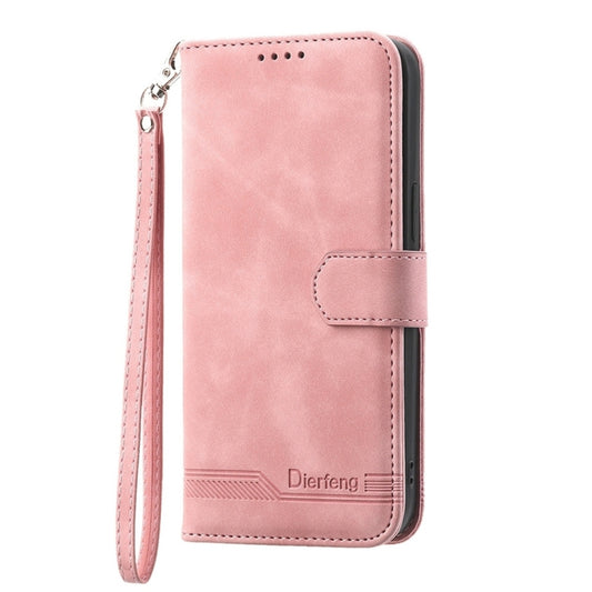 For Samsung Galaxy S24 Ultra 5G Dierfeng Dream Line TPU + PU Leather Phone Case(Pink) by buy2fix