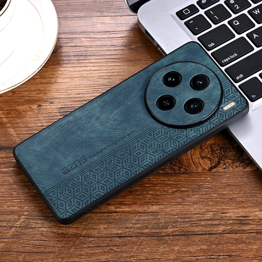 For vivo X100 AZNS 3D Embossed Skin Feel Phone Case(Dark Green) by AZNS