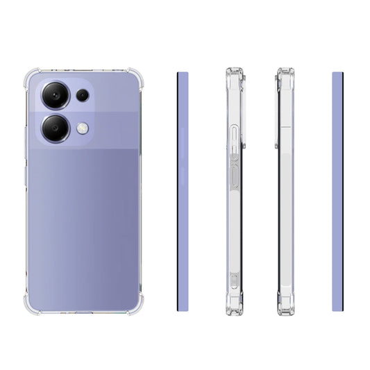 For Xiaomi Redmi Note 13 4G Shockproof Non-slip Thickening TPU Phone Case(Transparent) by buy2fix