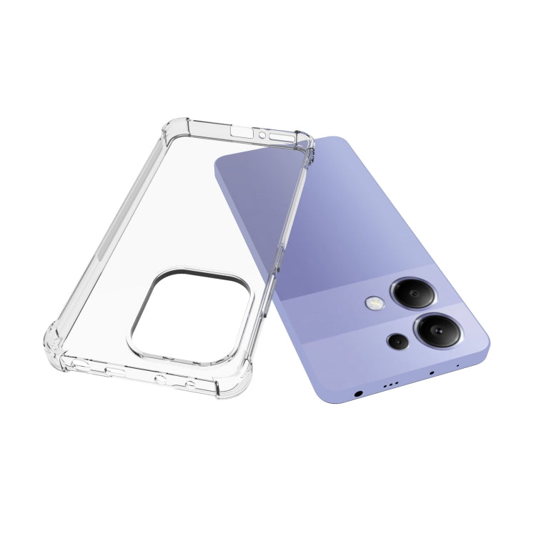 For Xiaomi Redmi Note 13 4G Shockproof Non-slip Thickening TPU Phone Case(Transparent) - Xiaomi Cases by buy2fix | Online Shopping UK | buy2fix