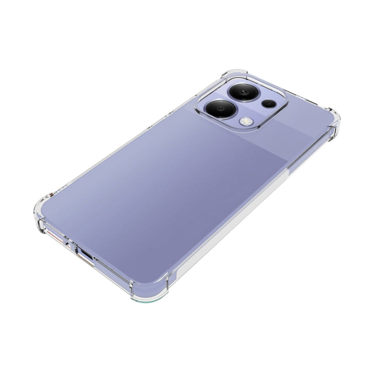For Xiaomi Redmi Note 13 4G Shockproof Non-slip Thickening TPU Phone Case(Transparent) - Xiaomi Cases by buy2fix | Online Shopping UK | buy2fix