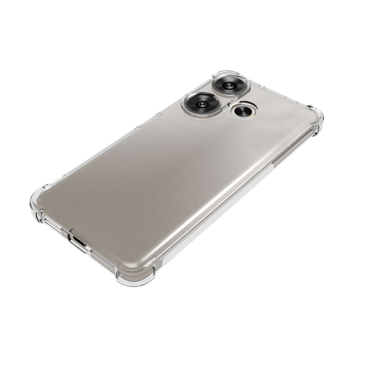For Xiaomi Redmi Turbo 3 Shockproof Non-slip Thickening TPU Phone Case(Transparent) by buy2fix