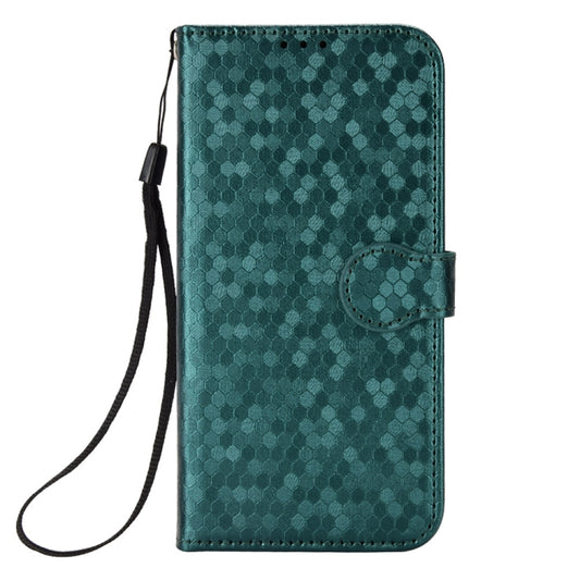 For Xiaomi Redmi Note 13 Pro+ 5G Honeycomb Dot Texture Leather Phone Case(Green) by buy2fix