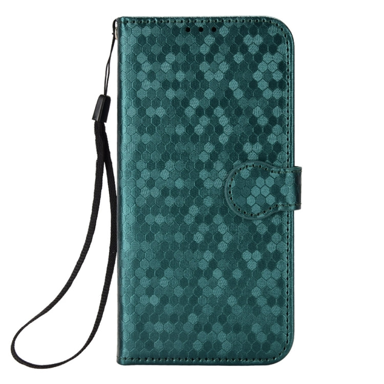 For Xiaomi Redmi Note 13 4G Honeycomb Dot Texture Leather Phone Case(Green) - Xiaomi Cases by buy2fix | Online Shopping UK | buy2fix