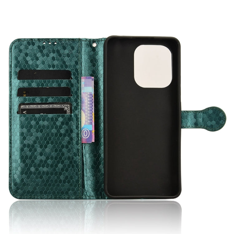 For Xiaomi Redmi Note 13 4G Honeycomb Dot Texture Leather Phone Case(Green) - Xiaomi Cases by buy2fix | Online Shopping UK | buy2fix