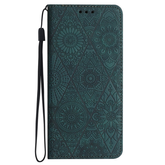 For Redmi Note 12 5G Global Ethnic Embossed Adsorption Leather Phone Case(Blue) by buy2fix