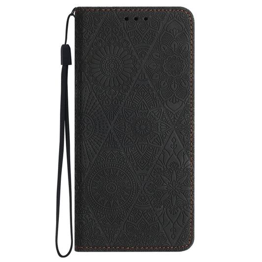 For Xiaomi 12 Lite Ethnic Embossed Adsorption Leather Phone Case(Black) by buy2fix