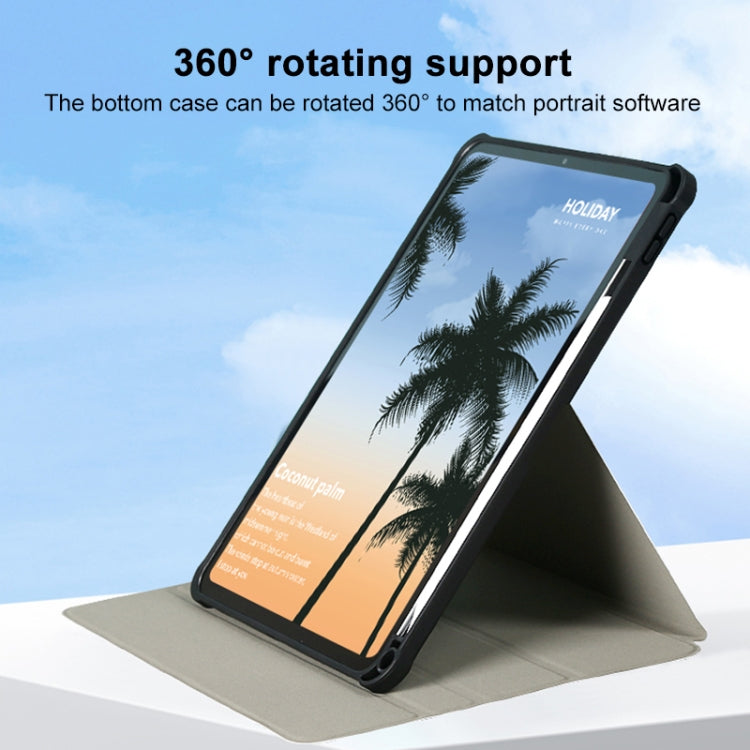 For iPad Air 11 2025 / 2024 3-Fold 360 Rotation Painted Leather Smart Tablet Case(Coconut Tree) - iPad Pro 11 (2022/2021) Cases by buy2fix | Online Shopping UK | buy2fix