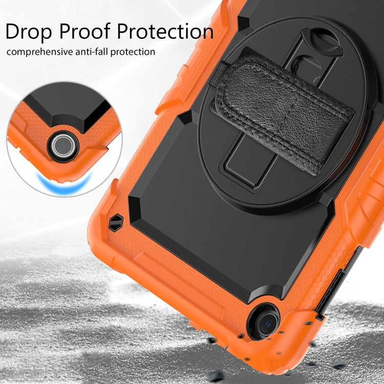 For Lenovo Tab M10 10.1 Gen 3rd Silicone Hybrid PC Tablet Case with Shoulder Strap(Orange) - Lenovo by buy2fix | Online Shopping UK | buy2fix