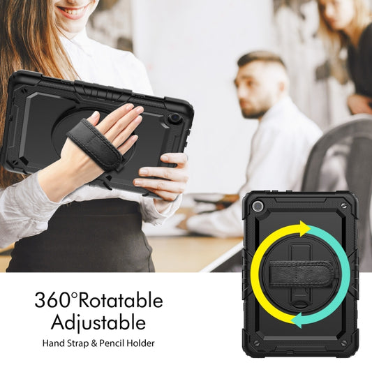 For Lenovo Tab M10 10.1 Gen 3rd Silicone Hybrid PC Tablet Case with Shoulder Strap(Black) - Lenovo by buy2fix | Online Shopping UK | buy2fix