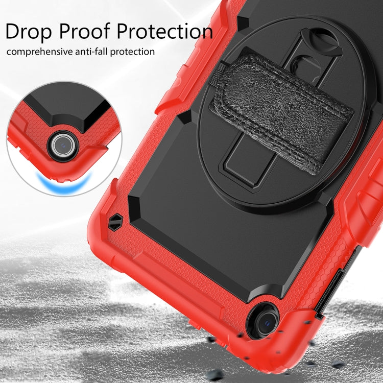 For Lenovo Tab M10 10.1 Gen 3rd Silicone Hybrid PC Tablet Case with Shoulder Strap(Red) - Lenovo by buy2fix | Online Shopping UK | buy2fix