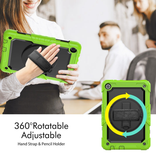 For Lenovo Tab M10 10.1 Gen 3rd Silicone Hybrid PC Tablet Case with Shoulder Strap(Yellow Green) - Lenovo by buy2fix | Online Shopping UK | buy2fix