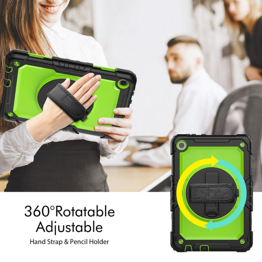 For Lenovo Tab M10 10.1 Gen 3rd Silicone Hybrid PC Tablet Case with Shoulder Strap(Yellow Green PC) - Lenovo by buy2fix | Online Shopping UK | buy2fix