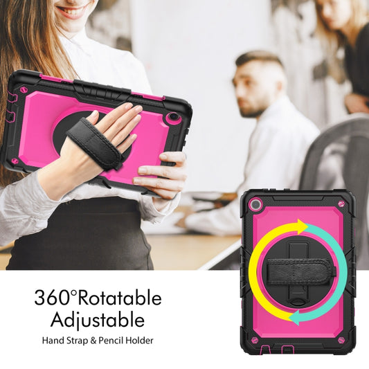 For Lenovo Tab M10 10.1 Gen 3rd Silicone Hybrid PC Tablet Case with Shoulder Strap(Rose Red PC) - Lenovo by buy2fix | Online Shopping UK | buy2fix