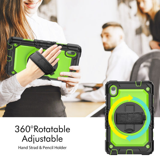 For Lenovo Tab M8 HD 2020/2019 Silicone Hybrid PC Tablet Case with Shoulder Strap(Yellow Green PC) - Lenovo by buy2fix | Online Shopping UK | buy2fix