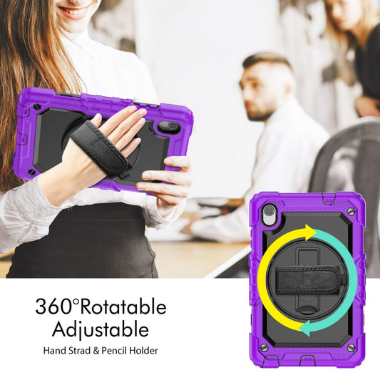 For Lenovo Tab M8 HD 2020/2019 Silicone Hybrid PC Tablet Case with Shoulder Strap(Purple) - Lenovo by buy2fix | Online Shopping UK | buy2fix
