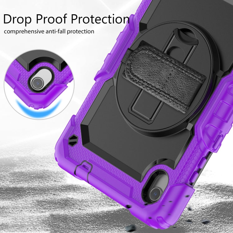 For Lenovo Tab M8 HD 2020/2019 Silicone Hybrid PC Tablet Case with Shoulder Strap(Purple) - Lenovo by buy2fix | Online Shopping UK | buy2fix