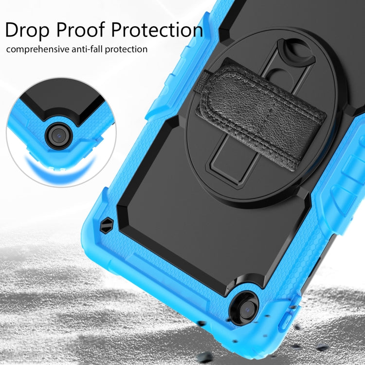For Lenovo Tab M10 Plus 10.6 Gen 3rd Silicone Hybrid PC Tablet Case with Shoulder Strap(Light Blue) - Lenovo by buy2fix | Online Shopping UK | buy2fix