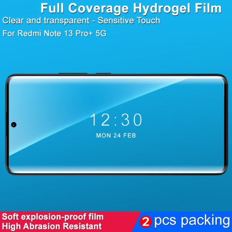 For Xiaomi Redmi Note 13 Pro+ 2pcs imak Curved Full Screen Hydrogel Film Protector - by imak | Online Shopping UK | buy2fix