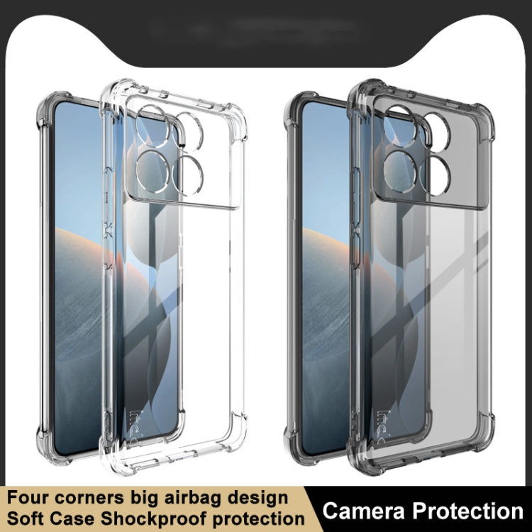 For Xiaomi Poco X6 Pro 5G/Redmi K70E 5G imak Shockproof Airbag TPU Phone Case(Transparent Black) - Xiaomi Cases by imak | Online Shopping UK | buy2fix