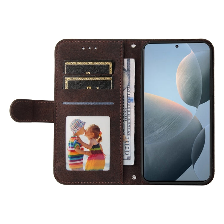 For Xiaomi Redmi K70 / K70 Pro Skin Feel Life Tree Metal Button Leather Phone Case(Brown) - Xiaomi Cases by buy2fix | Online Shopping UK | buy2fix
