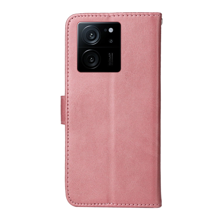 For Xiaomi 13T / Redmi K60 Ultra Classic Calf Texture Flip Leather Phone Case(Rose Gold) - Xiaomi Cases by buy2fix | Online Shopping UK | buy2fix