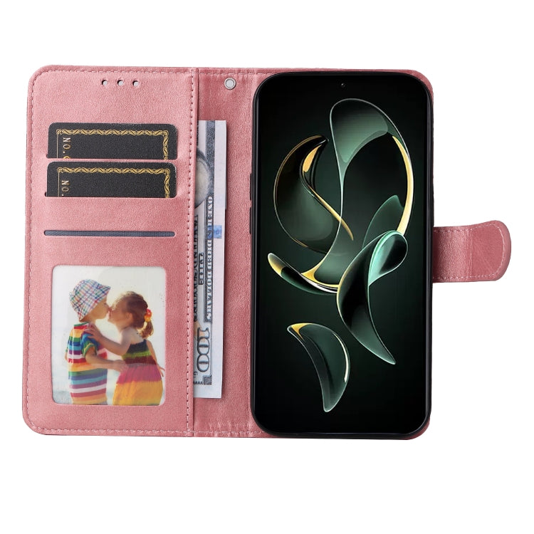 For Xiaomi 13T / Redmi K60 Ultra Classic Calf Texture Flip Leather Phone Case(Rose Gold) - Xiaomi Cases by buy2fix | Online Shopping UK | buy2fix