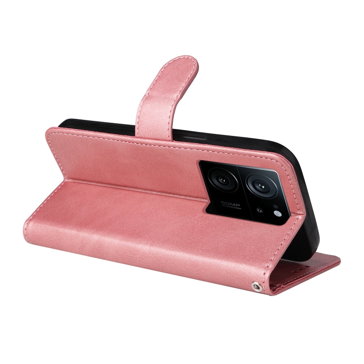 For Xiaomi 13T / Redmi K60 Ultra Classic Calf Texture Flip Leather Phone Case(Rose Gold) - Xiaomi Cases by buy2fix | Online Shopping UK | buy2fix