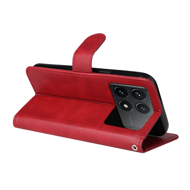 For Xiaomi Redmi K70 / K70 Pro Classic Calf Texture Flip Leather Phone Case(Red) - Xiaomi Cases by buy2fix | Online Shopping UK | buy2fix