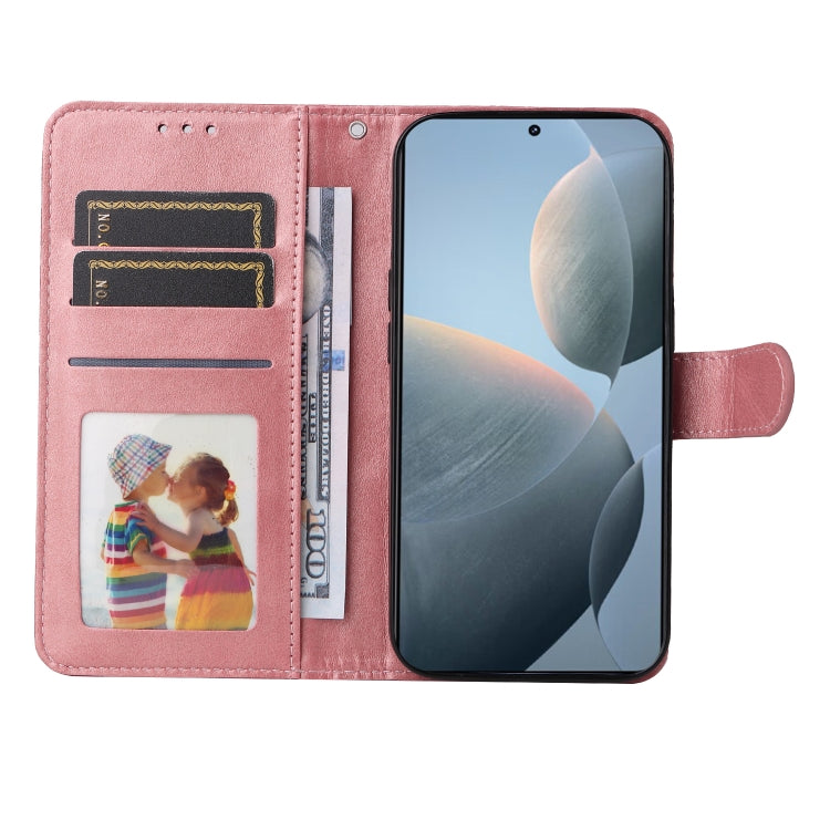 For Xiaomi Redmi K70 / K70 Pro Classic Calf Texture Flip Leather Phone Case(Rose Gold) - Xiaomi Cases by buy2fix | Online Shopping UK | buy2fix