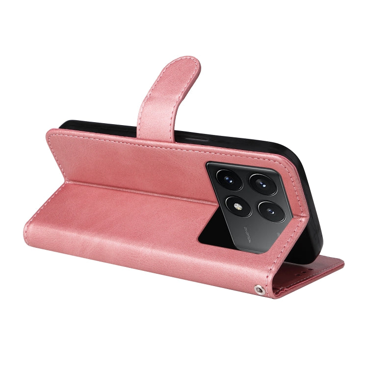 For Xiaomi Redmi K70 / K70 Pro Classic Calf Texture Flip Leather Phone Case(Rose Gold) - Xiaomi Cases by buy2fix | Online Shopping UK | buy2fix