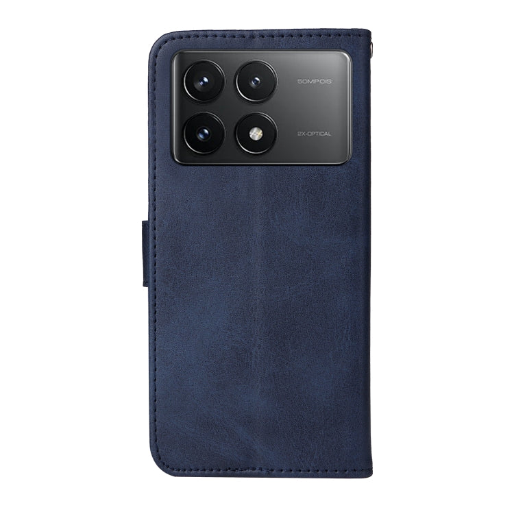 For Xiaomi Redmi K70 / K70 Pro Classic Calf Texture Flip Leather Phone Case(Blue) - Xiaomi Cases by buy2fix | Online Shopping UK | buy2fix