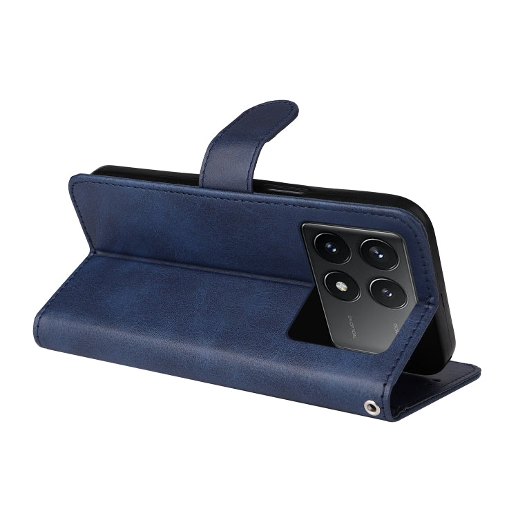 For Xiaomi Redmi K70 / K70 Pro Classic Calf Texture Flip Leather Phone Case(Blue) - Xiaomi Cases by buy2fix | Online Shopping UK | buy2fix