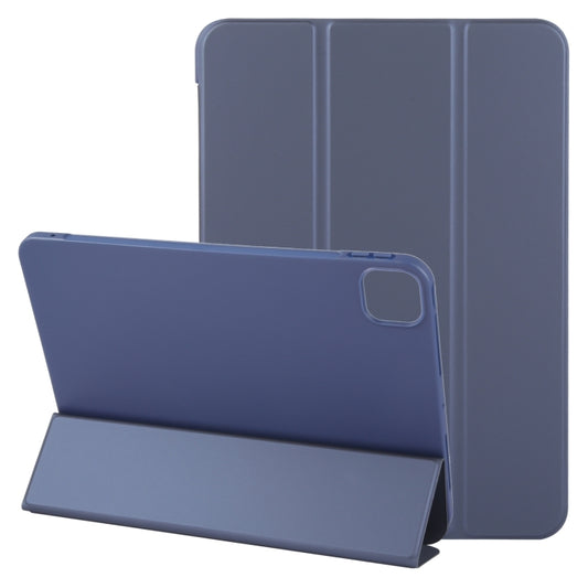For iPad Air 13 2025 / 2024 GEBEI 3-folding Holder Shockproof Flip Leather Tablet Case(Dark Blue) - iPad Air 13 2025 / 2024 Cases by GEBEI | Online Shopping UK | buy2fix