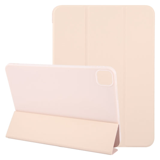 For iPad Air 13 2025 / 2024 GEBEI 3-folding Holder Shockproof Flip Leather Tablet Case(Pink) - iPad Air 13 2025 / 2024 Cases by GEBEI | Online Shopping UK | buy2fix